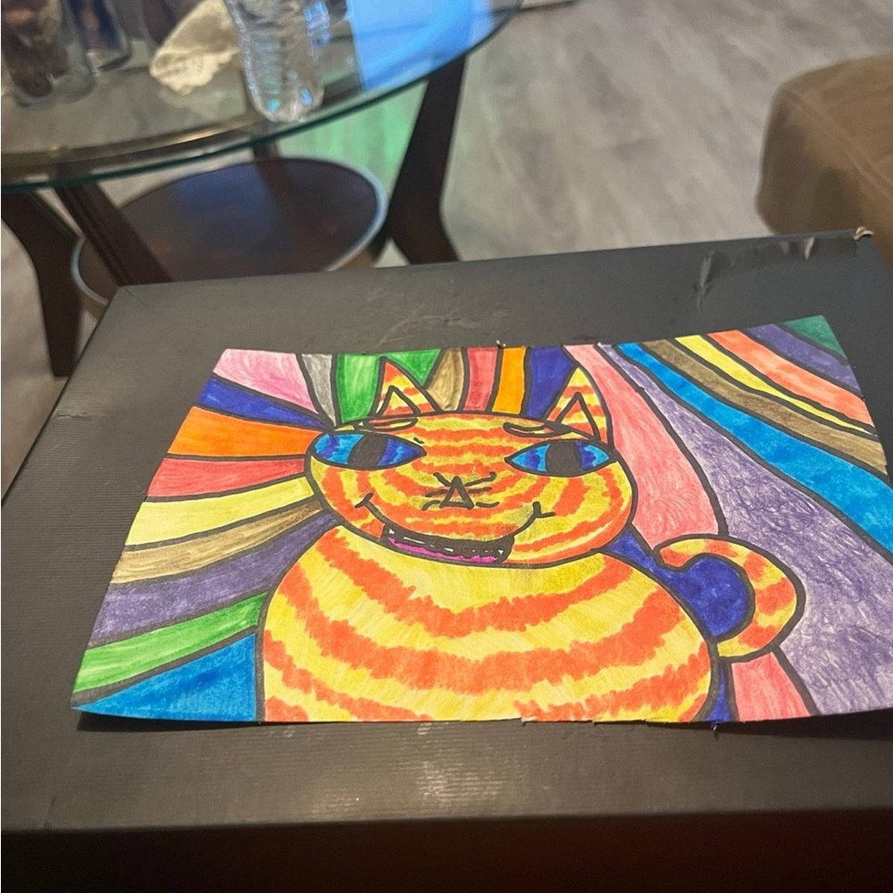 Colorful Cat Art Print